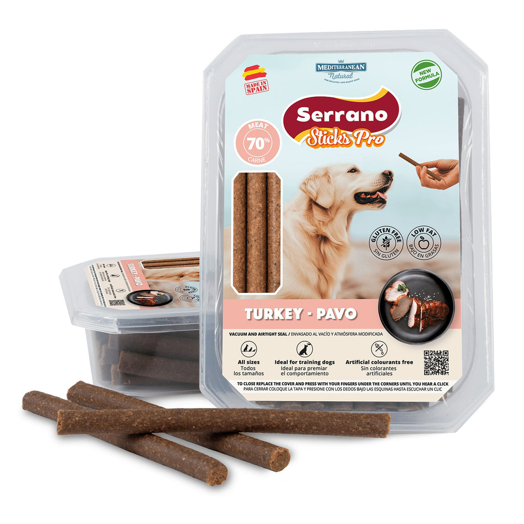 Serrano Sticks Pro de Pavo - Snack Premium para Perros