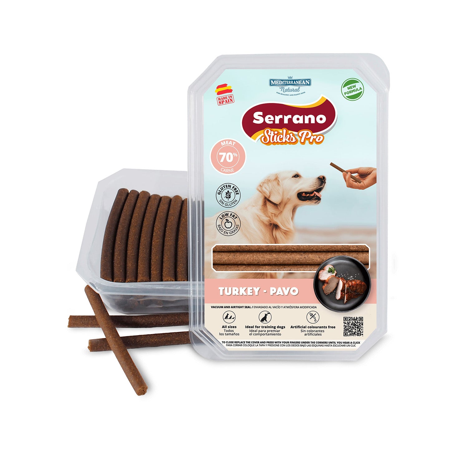Serrano Sticks Pro de Pavo - Snack Premium para Perros